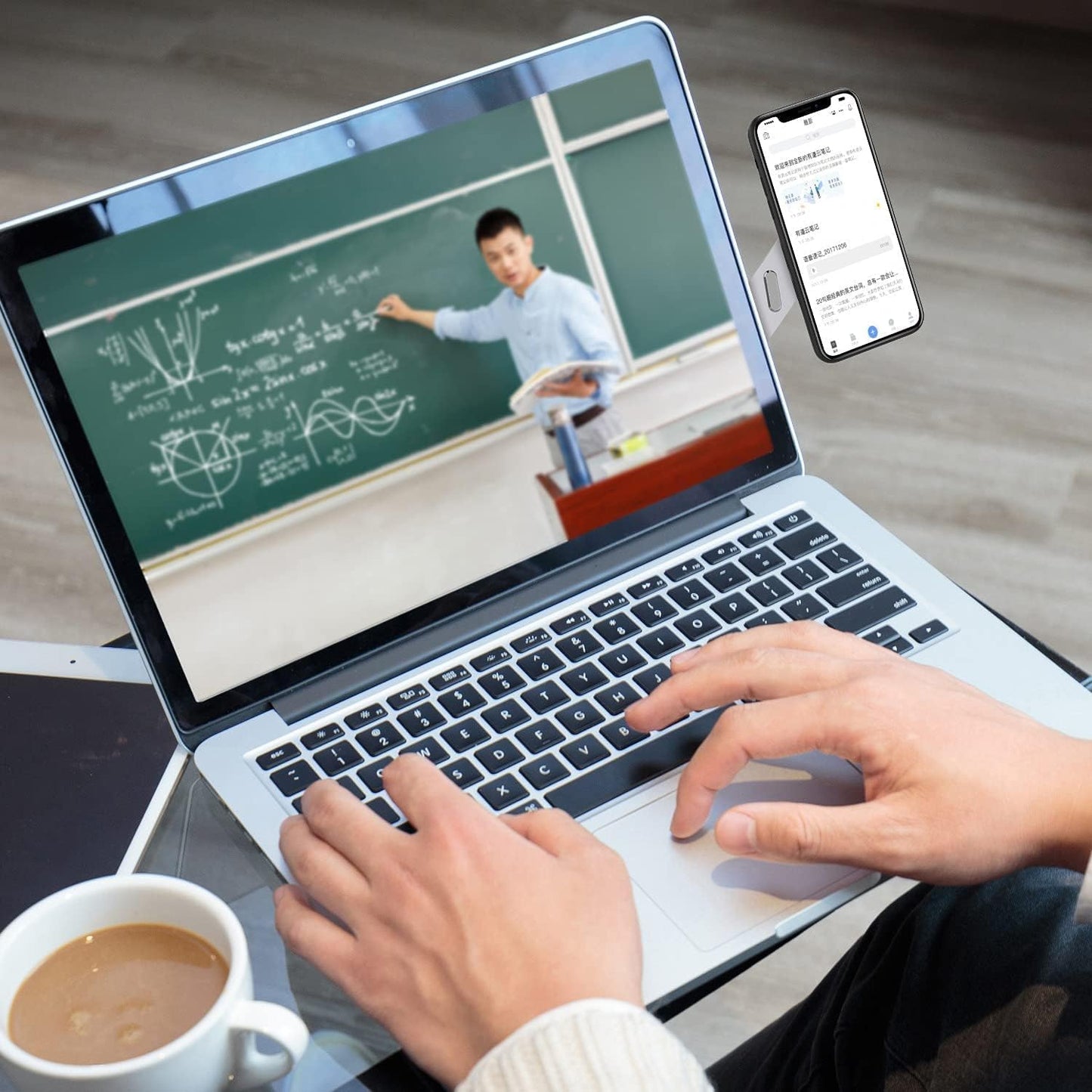 Magnetic Phone Aerospace Material Holder for Laptop,Laptop Side Mount Clip, Computer Monitor Expansion Bracket, Adjustable Laptop Stand for Iphone 13 Pro Max/ 13 Pro/ 13/13 Mini, Silver  OTWAZE   