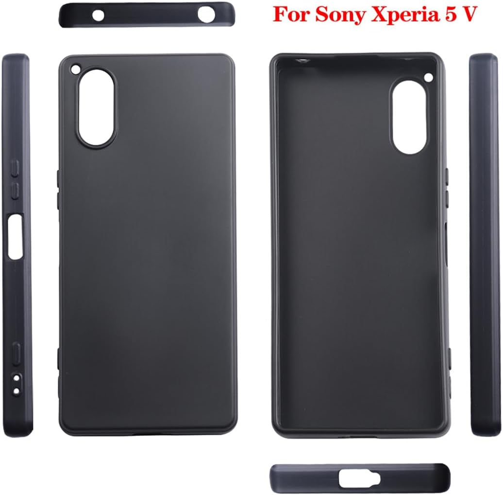 Aikukiki Case for Sony Xperia 5 V,Sony Xperia 5 V 5G Case,Tpu Soft Silicone Bumpers Protective Cover Anti-Scratch Shockproof Phone Case for Sony Xperia 5 V 5G 2023 (Black)  Aikukiki   