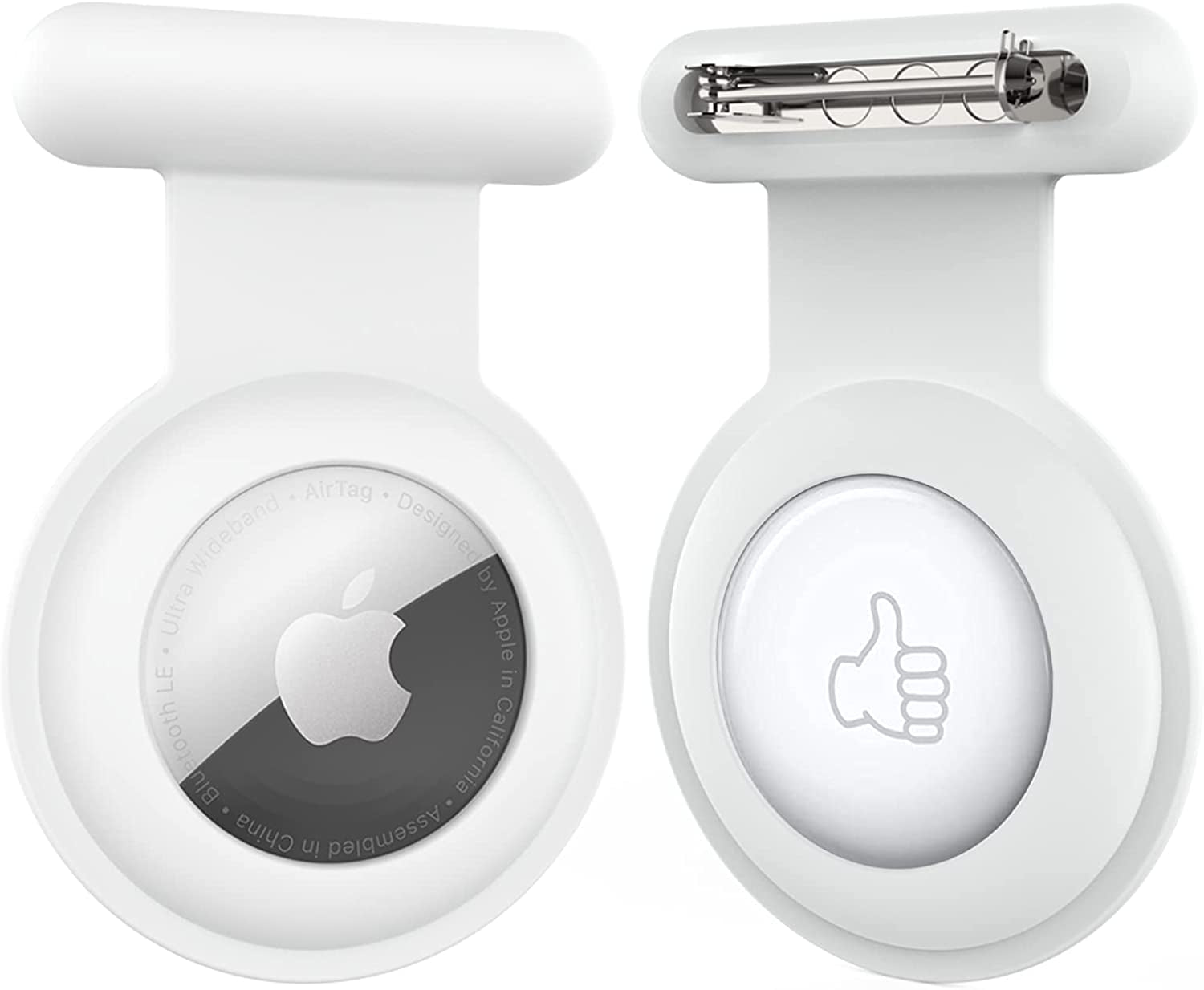 HLHGR Airtag Case Holder for Kids,Hidden Apple Air Tag Holder for Kids -Elderly Pet Clothing Safer Easy to Keep Hidden Pink…  HLHGR 2pcs-white 2pcs 