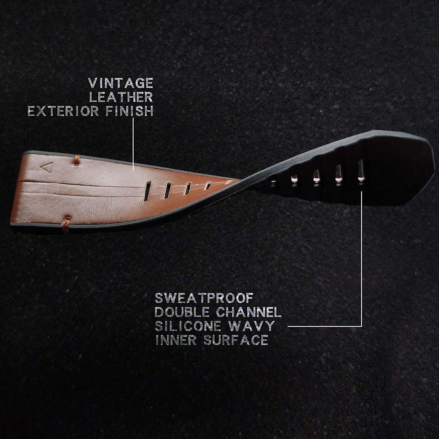 Abanen Leather Watch Bands for Fenix 6 / Fenix 5 / Fenix 7, Quickfit 22Mm Soft Genuine Leather with Silicone Sweatproof Wrist Strap for Garmin Fenix 6 Pro/Sapphire,Instinct, EPIX 2,Approach S62/S60  Abanen   