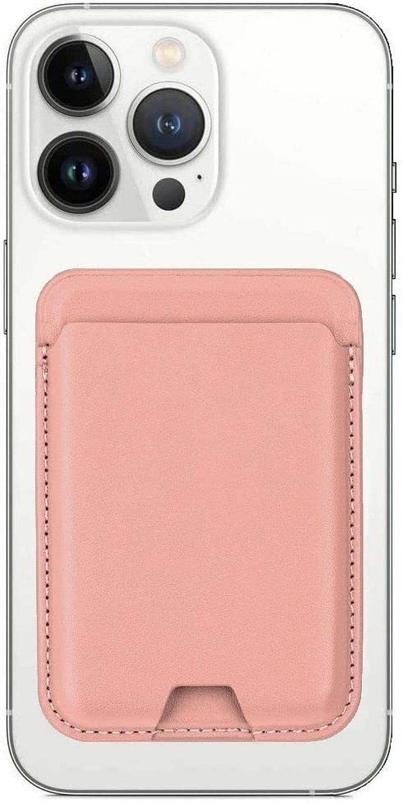 Open Slot Strong Magnetic Card Holder with Magsafe Wallet for Apple Iphone 14 Pro Max/14 Plus/14 Pro/14/13 Pro Max/13 Pro/13/13 Mini/12 Max/12/12 Pro/12 Mini, (Brown)  Tahamus Pink  