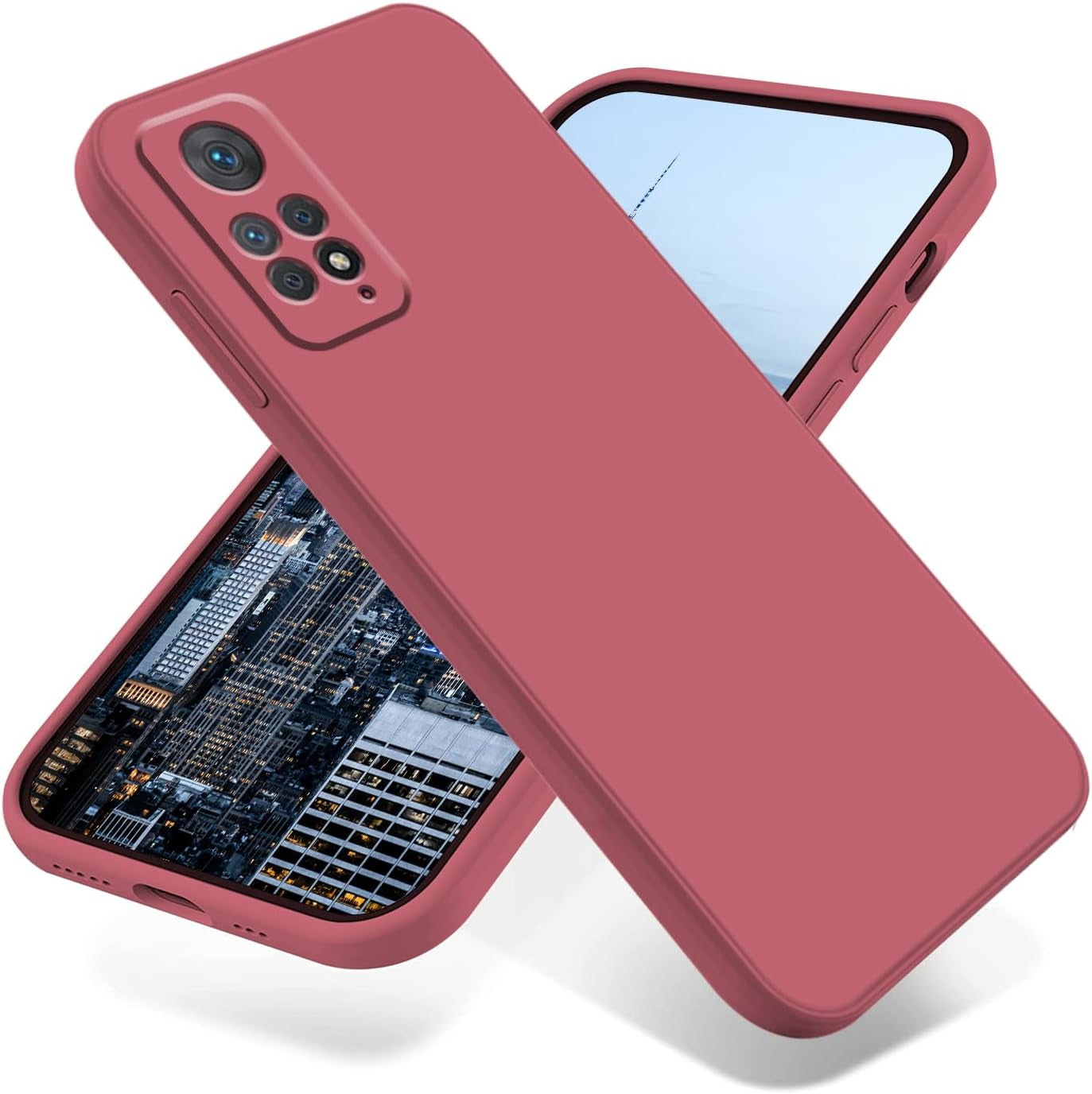 Jancyu Compatible with Redmi Note 12 Pro 4G Case, Silicone Phone Case for Xiaomi Redmi Note 12 Pro 4G, 360°Full Protective, Shockproof and Fingerprint Resistant Accessorie (Black)  Jancyu Camellia  