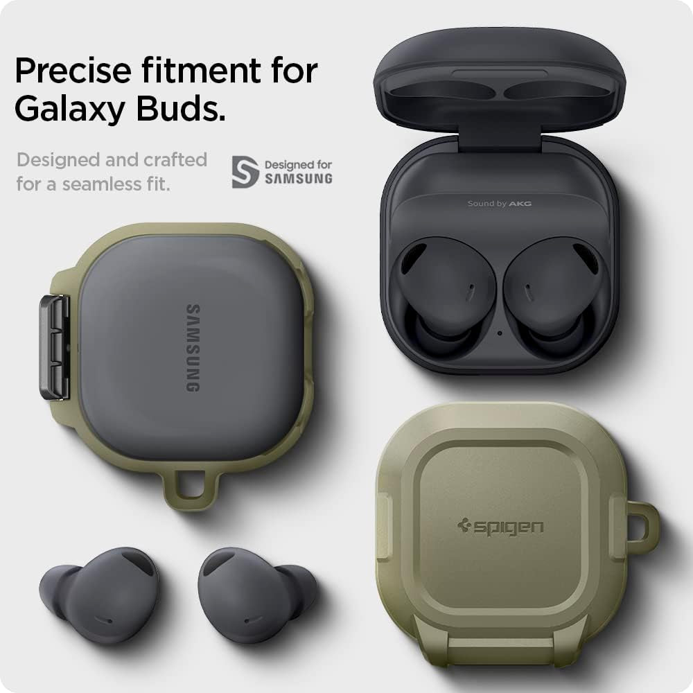Spigen Lock Fit Designed for Galaxy Buds2 Pro Case (2022) / Galaxy Buds Pro (2021) / Galaxy Buds 2 (2021) / Galaxy Buds Live (2020) - Vintage Khaki  Spigen   