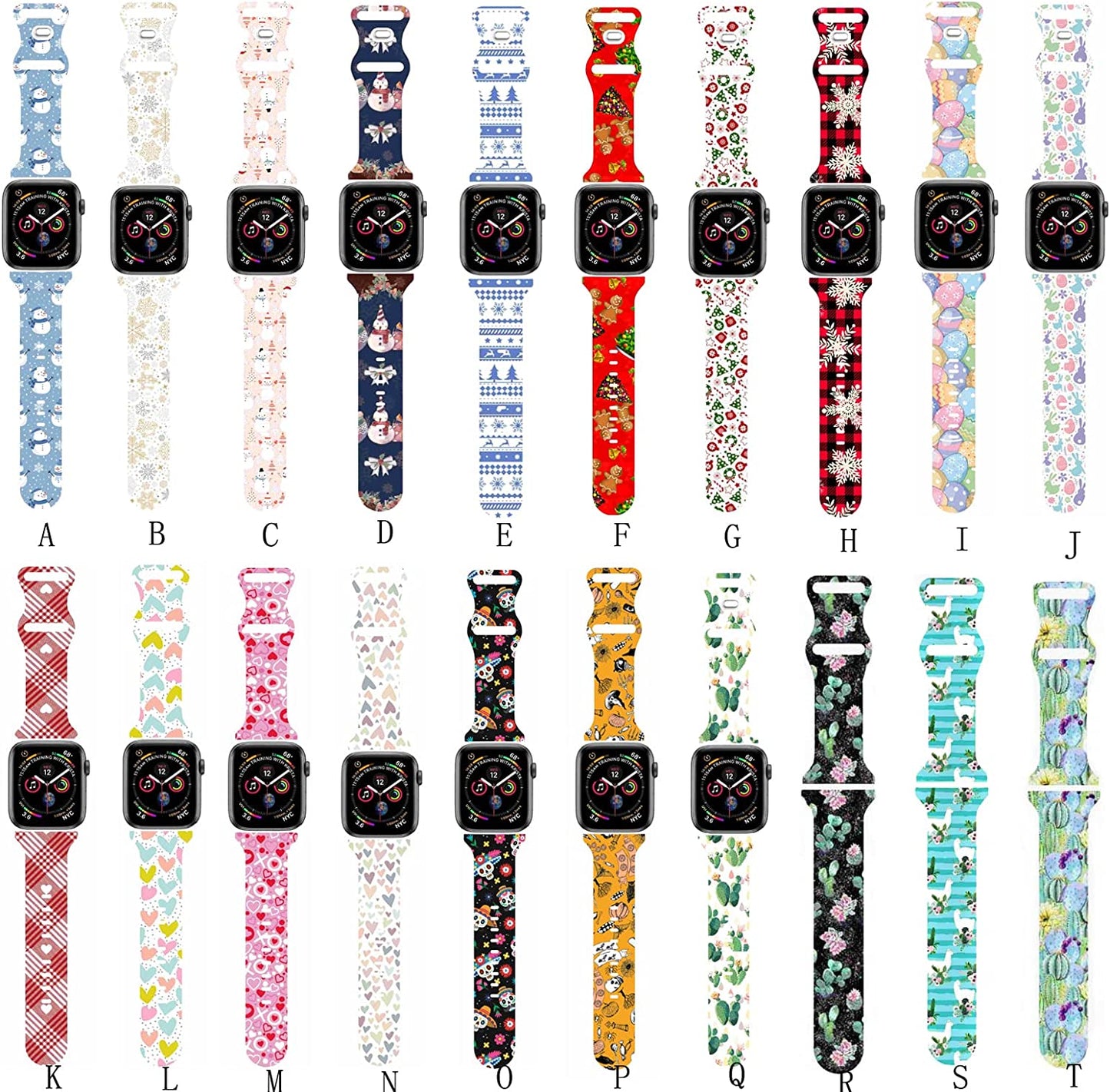 HYHMXB Chic Breathable Character Halloween Bands Compatible with Apple Watch 42Mm 44Mm 45Mm M/L, Grade Soft Silicone Sports Wristband Strap for Iwatch SE & Series 8 7 6 5 4 3 2 (Happy Skull)  HYHMXB   