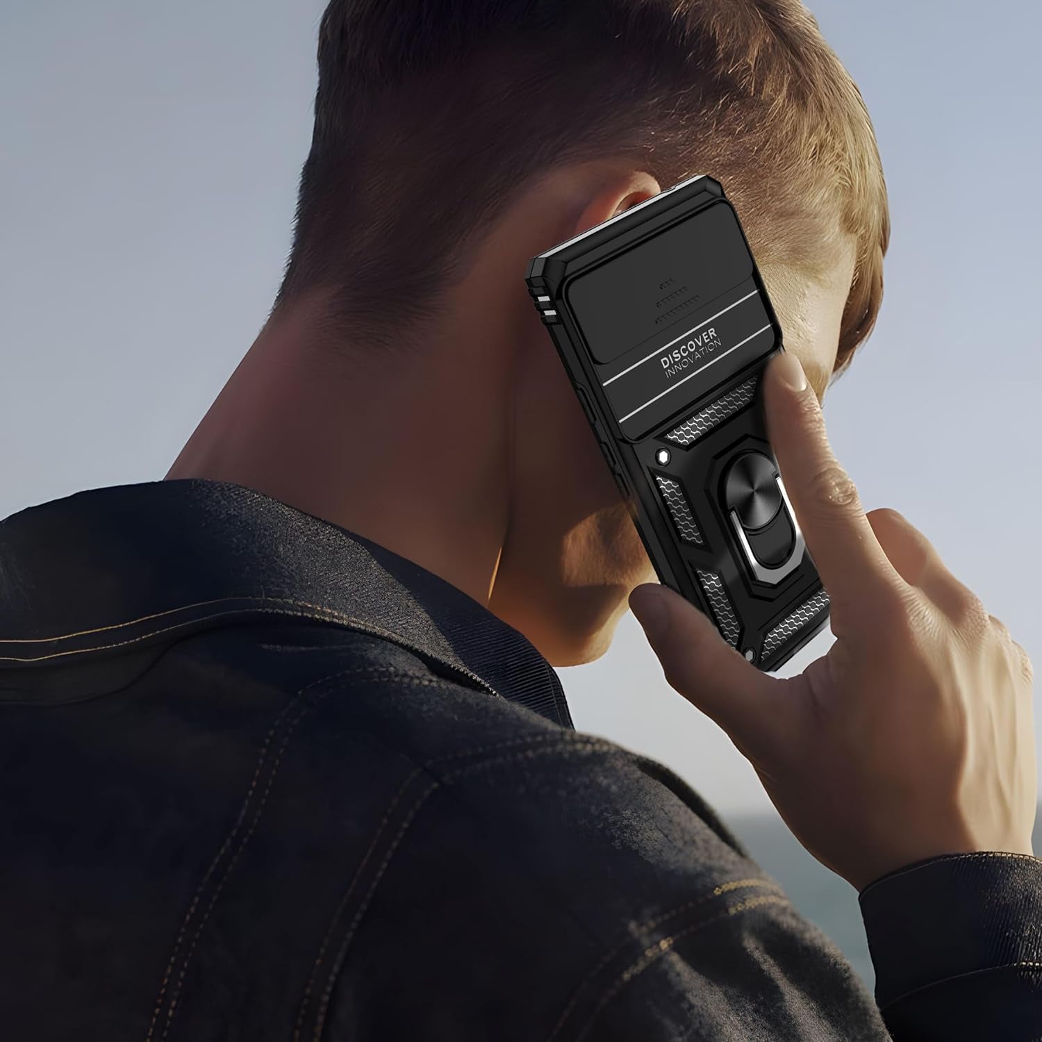 Ibaove for Google Pixel 6 Case with Slide Camera Cover+2 HD Screen Protector, [Military Grade] Shockproof Phone Case with Ring Kickstand for Google Pixel 6 Phone, Black  iBaove   