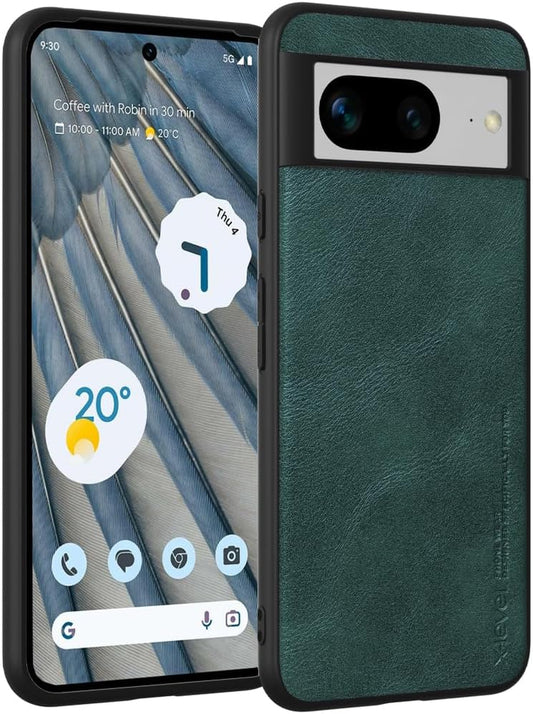 X-Level Google Pixel 8 Case, Thin Slim Premium PU Leather Soft TPU Bumper Shockproof Protective Phone Cover for Google Pixel 8 2023 (Green)  pipilu   
