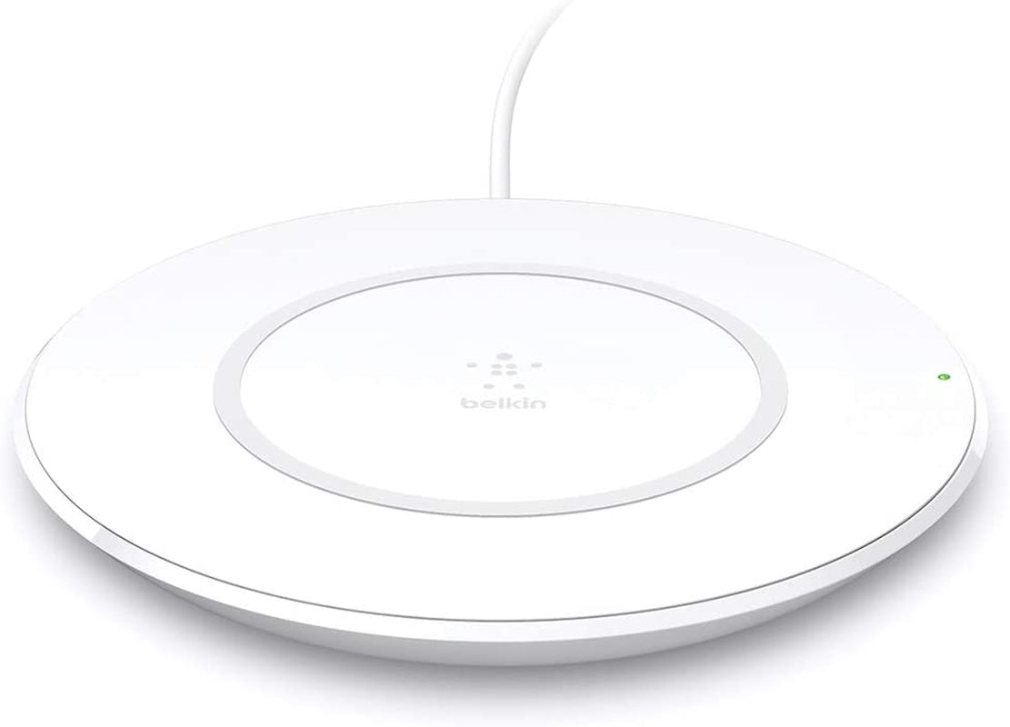 Belkin Quick Charge Wireless Charging Pad - 15W Qi-Certified Charger Pad for Iphone, Samsung Galaxy, Apple Airpods Pro & More - Charge While Listening to Music, Streaming Videos, & Video Calls - Black  Belkin white 7.5W Pad Charger