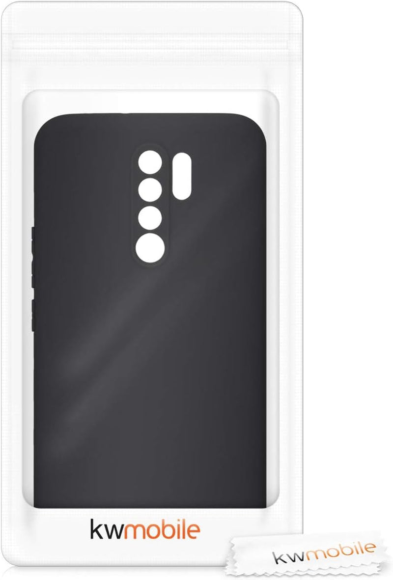 Kwmobile Case Compatible with Xiaomi Redmi 9 Case - Protective Slim TPU Phone Cover - Soft Matte Finish - Black Matte  KW-Commerce   