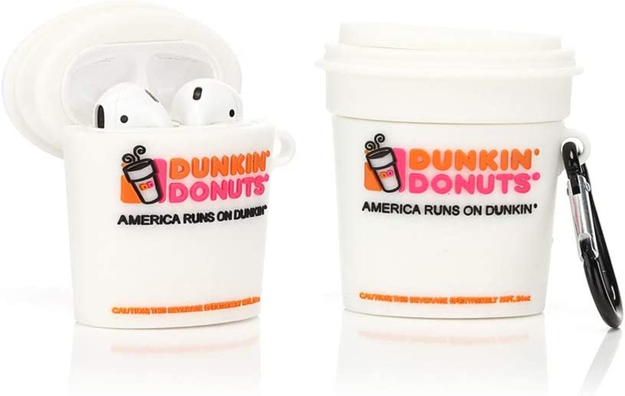 Suublg Cute Case for Airpods 2Nd/1St Generation 2019/2016, 3D Chocolate Snack Drink Skin Design Silicone Case Protective Shockproof Covers with Keychain for Airpods Earbuds  Suublg White  