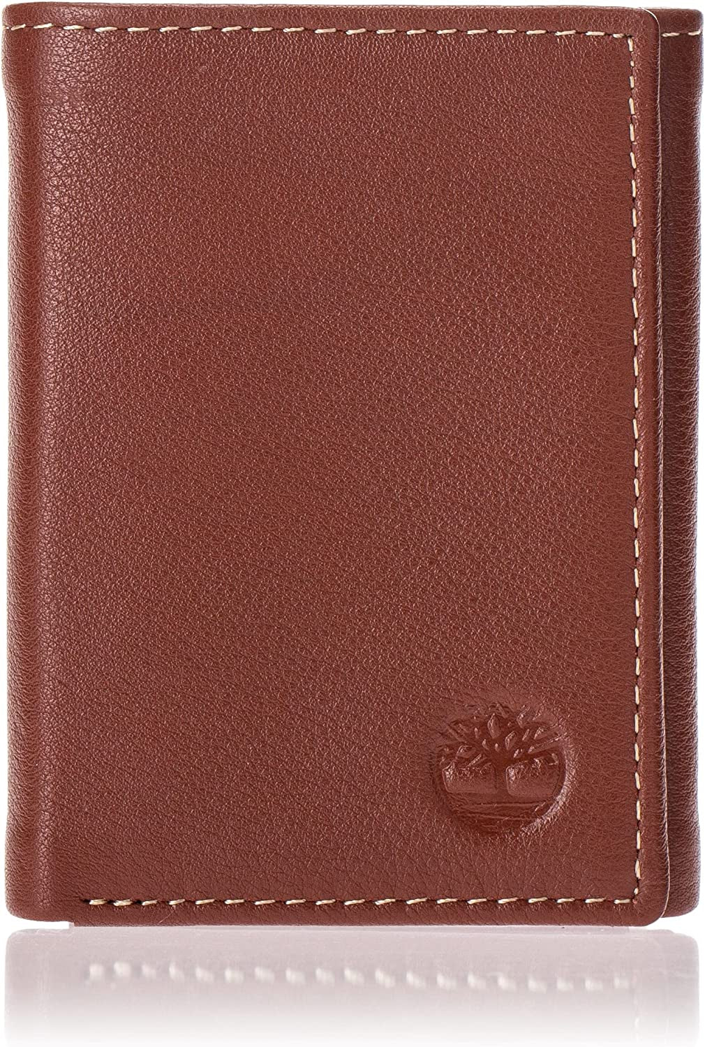 Timberland Men'S Leather Trifold Wallet with Id Window  Timberland Accessories Cognac One Size 