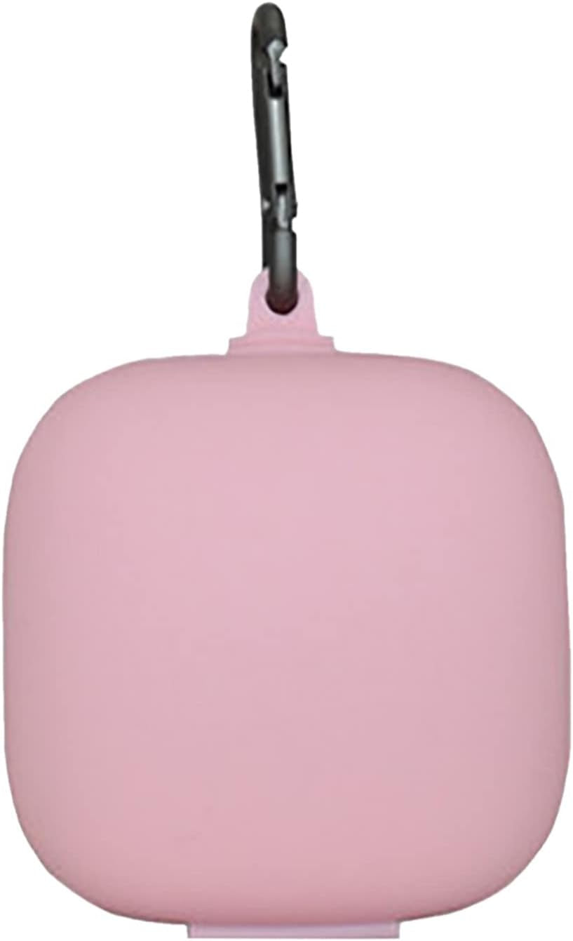 Suitable for Beats Powerbeat S Pro Case Cover Carry/Shockproof/Waterproof Silicone Case Cover Wireless Earbuds Accessories with Keychain Mic and Headphone Splitter (Yellow, One Size)  Generic Pink One Size 