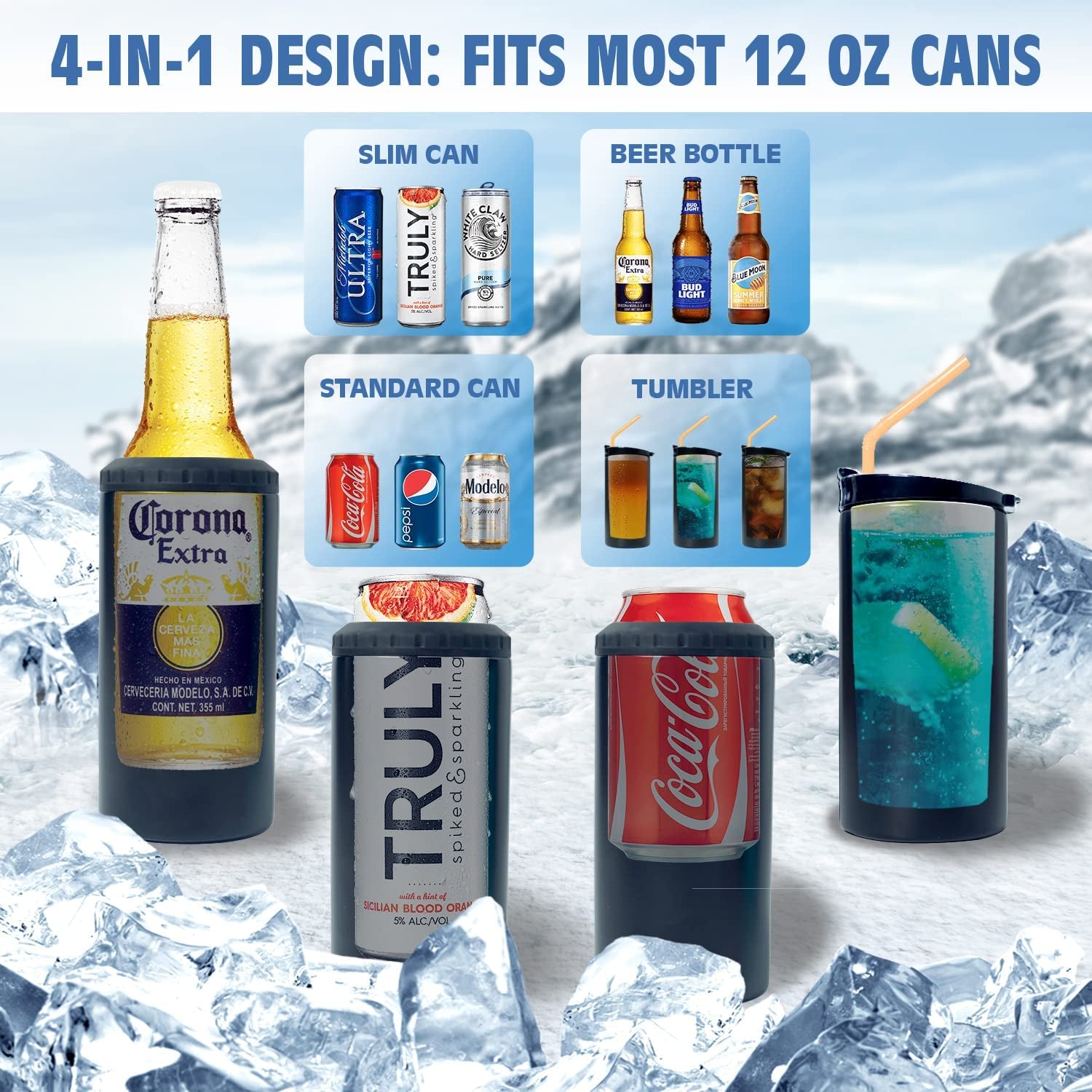 SANDJEST 4-In-1 Best Dad Ever Tumbler Gifts for Dad from Daughter Son - 12Oz Dad Can Cooler Tumblers Travel Mug Cup - Stainless Steel Insulated Cans Coozie Christmas, Birthday, Father'S Day Gift  SANDJEST   