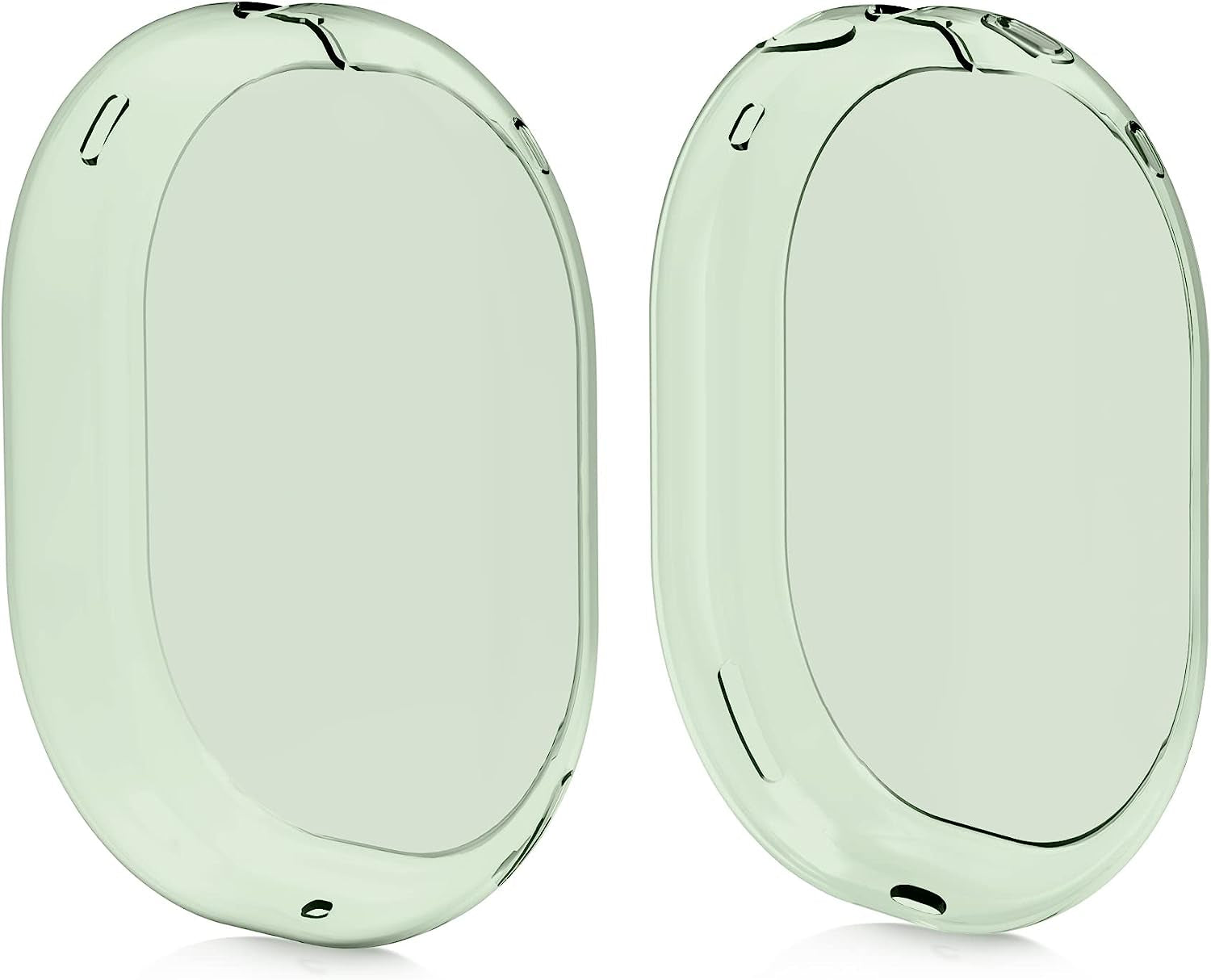 Kwmobile Covers Compatible with Apple Airpods Max Cases - 2X Soft TPU Ear Cup Case Protectors - Green/Transparent  KW-Commerce   