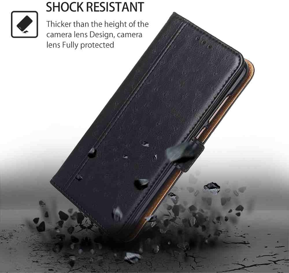 Cyr-Guard Phone Cover Wallet Folio Case for LG V30, Premium PU Leather Slim Fit Cover for LG V30, Good Touch, Black  Cyr-Guard   