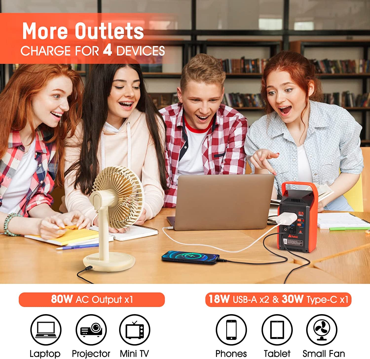 83Wh Portable Power Station, Takki Camping Solar Generator Power Bank with Flashlight and 110V AC Outlet Battery Backup for Camping, Home, Laptop, Emergency (Solar Panel Not Included)  Shenzhen Sbase Electronics Technology Co.,Ltd   