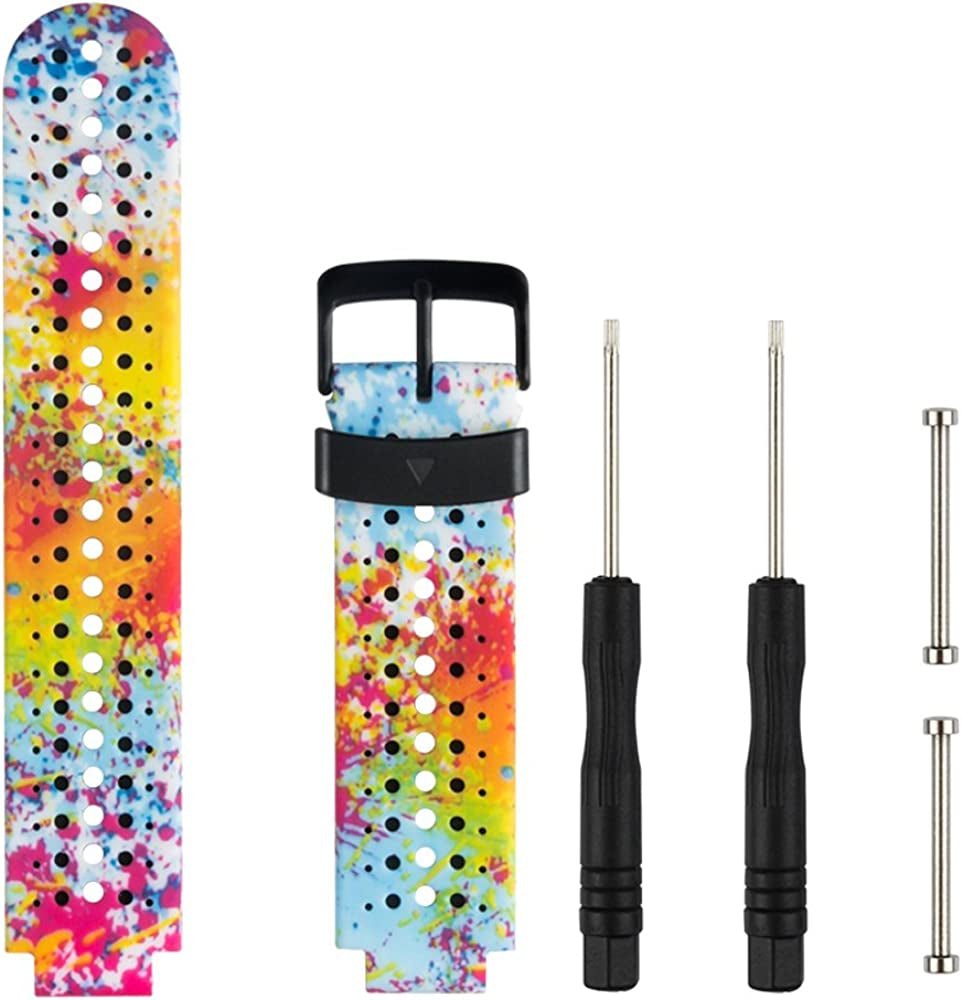 Replacement Smart Wrist Watch Accessory Band Strap for Garmin Forerunner 220/230/235/620/630/735Xt/235Lite, One Size  OLIVE INC. painting  