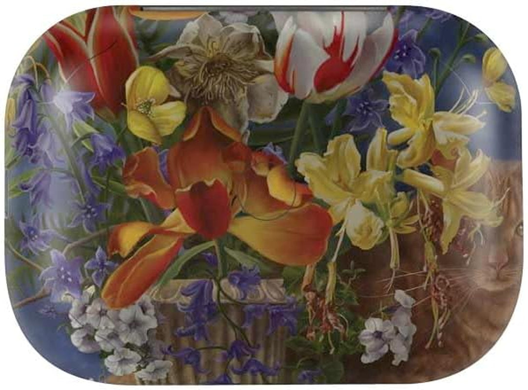 Skinit Decal Skin Compatible with Echo Buds - Officially Licensed Nene Thomas Tabby Cat with Flowers by Nene Thomas Design  Skinit   