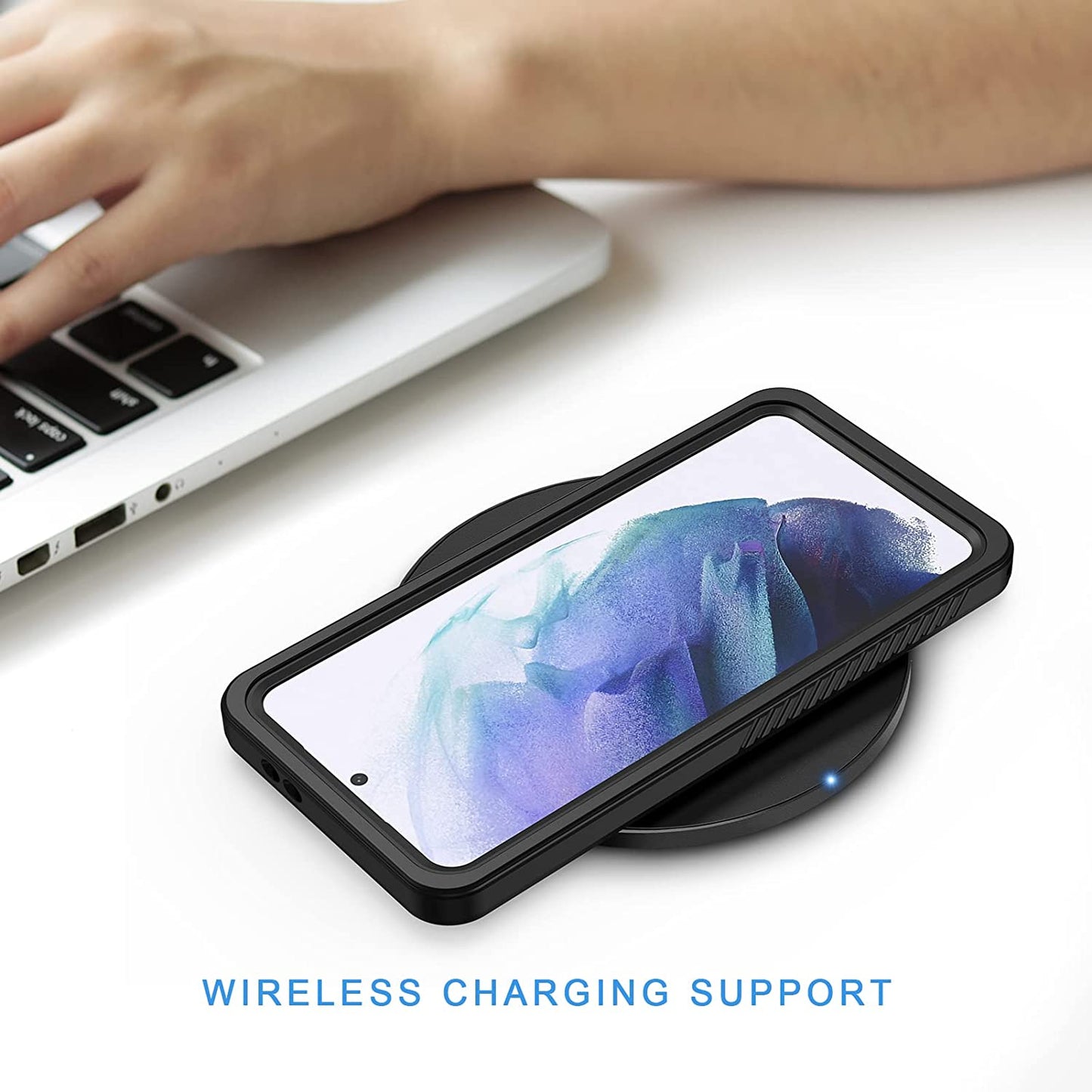 Lanhiem Samsung Galaxy S21 Case, IP68 Waterproof Dustproof Case with Built-In Screen Protector, Rugged Full Body Shockproof Protective Phone Cover for Galaxy S21 5G 6.2 Inch, Black  Lanhiem   