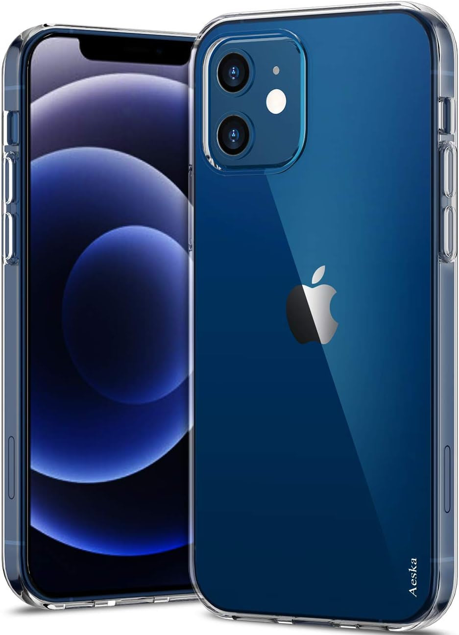 Aeska TPU for Iphone 12 Mini Case, Ultra [Slim Thin] Flexible Clear TPU [Scratch-Resistant] Gel Rubber Soft Clear Skin Silicone Protective Phone Case Cover for Iphone 12 Mini 5.4-Inch (Clear)  Aeska   