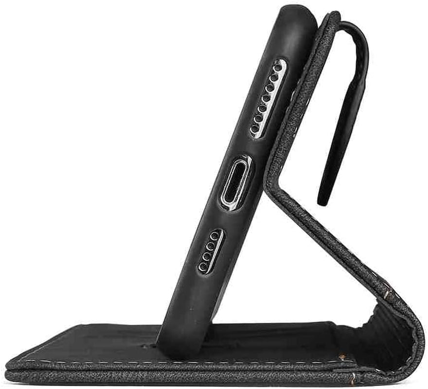 NATUMAX Phone Cover Wallet Folio Case for LG G6, Premium PU Leather Slim Fit Cover for LG G6, 2 Card Slots, Horizontal Viewing Stand, Easy Take, Black  NATUMAX   