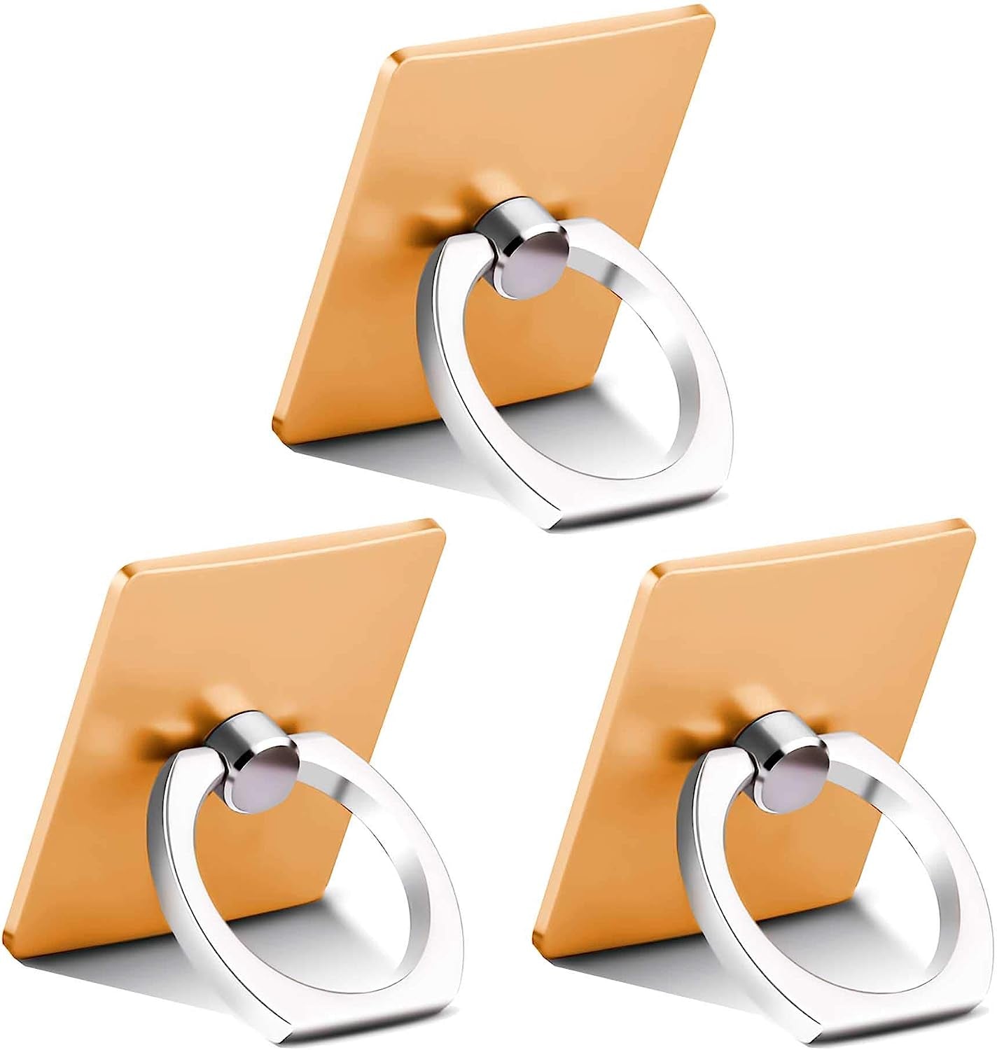 Finger Ring Stand, 360 Rotary Cell Phone Holder Finger Loop Grip Mount Universal Smartphone Kickstand,Ieugen Compatible with Iphone 14/Iphone 13/Galaxy S23/Galaxy S22/Galaxy  iEugen gold 3pack  