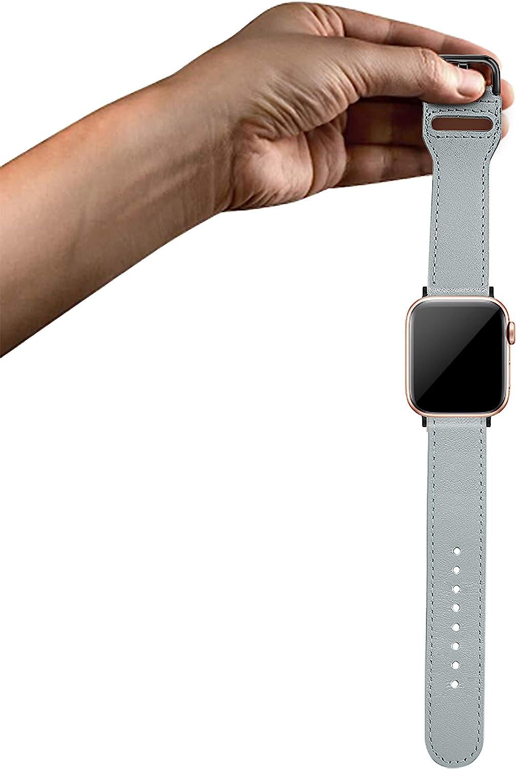 ONMROAD Leather Bands Compatible with Apple Watch 38Mm 40Mm 41Mm 42Mm 44Mm 45Mm, Genuine Leather Replacement Band for Iwatch Series7 6 5 4 3 2 1 SE, Leather Apple Watch Strap for Women & Men  ONMROAD   