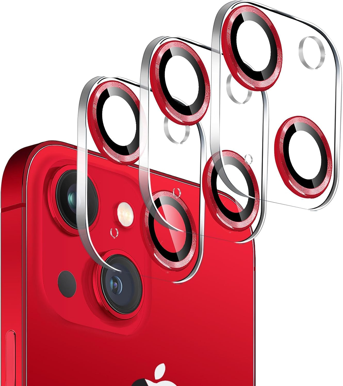 Dengduoduo 【3 Pack】 Tempered Glass Camera Lens Protector for Iphone 13 6.1" & Iphone 13 Mini 5.4", Ultra HD, 9H Hardness, Anti-Scratch, Case Friendly, Easy to Install [No Affect on Night Shots]  Dengduoduo   