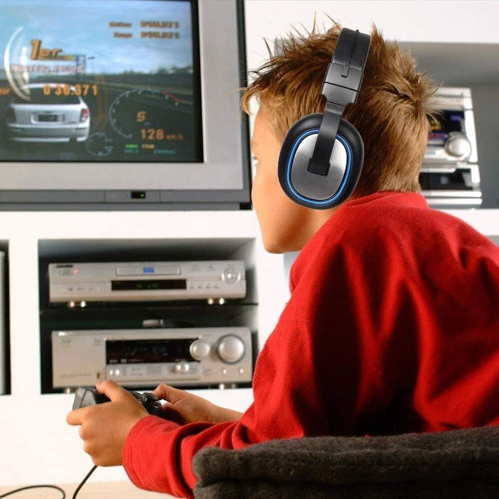 YHLZ Gaming Headset, Gaming Headset 3.5Mm Stereo Over-Ear Headphone with Adjustable Microphone Volume Control Noise Canceling for PC Laptop Smart Phone  Rivia   