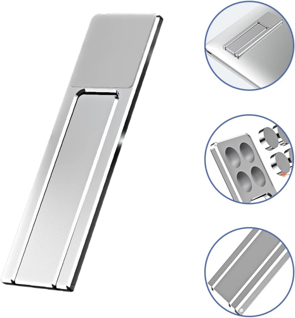 DIKACA Monitor Stand Aluminum Adjustable for Cell Phone Mobile Monitor Foldable Clip Stand Holder Folding Mount Smartphone Use Magnetic Rack Side Laptop Bracket Support Extension Alloy Phone Holder  DIKACA   