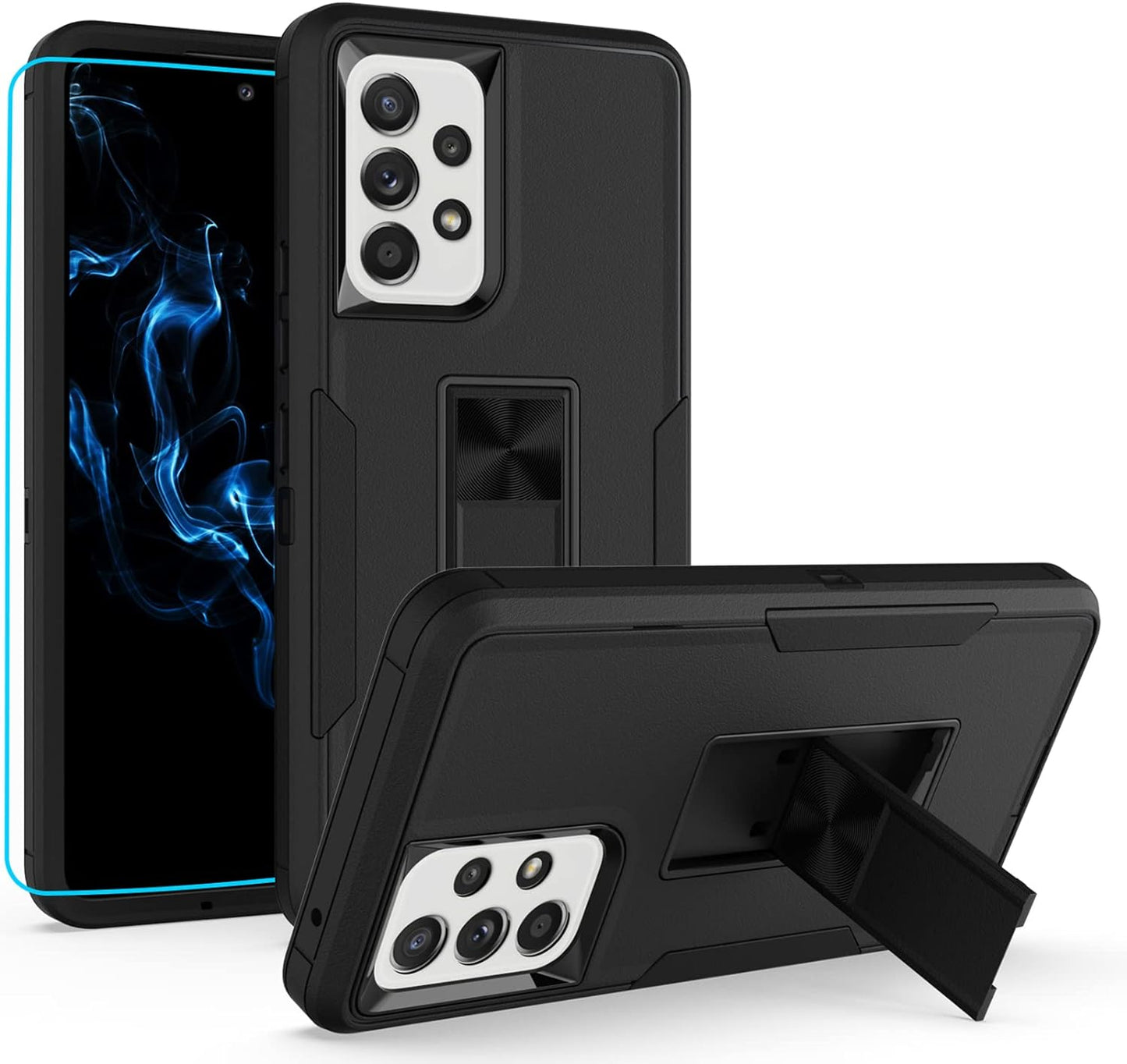 MDCN Samsung A53 5G, Galaxy A53 5G Case, Military Grade Heavy Duty with HD Screen Protector Magnetic Ring Kickstand Car Mount Protection Armor Phone Case Cover for Samsung Galaxy A53 5G (Navy_Blue)  Jinxian Co., Ltd. Samsung Galaxy A53 5G Black Magnetic Car Mount Kickstand Case  