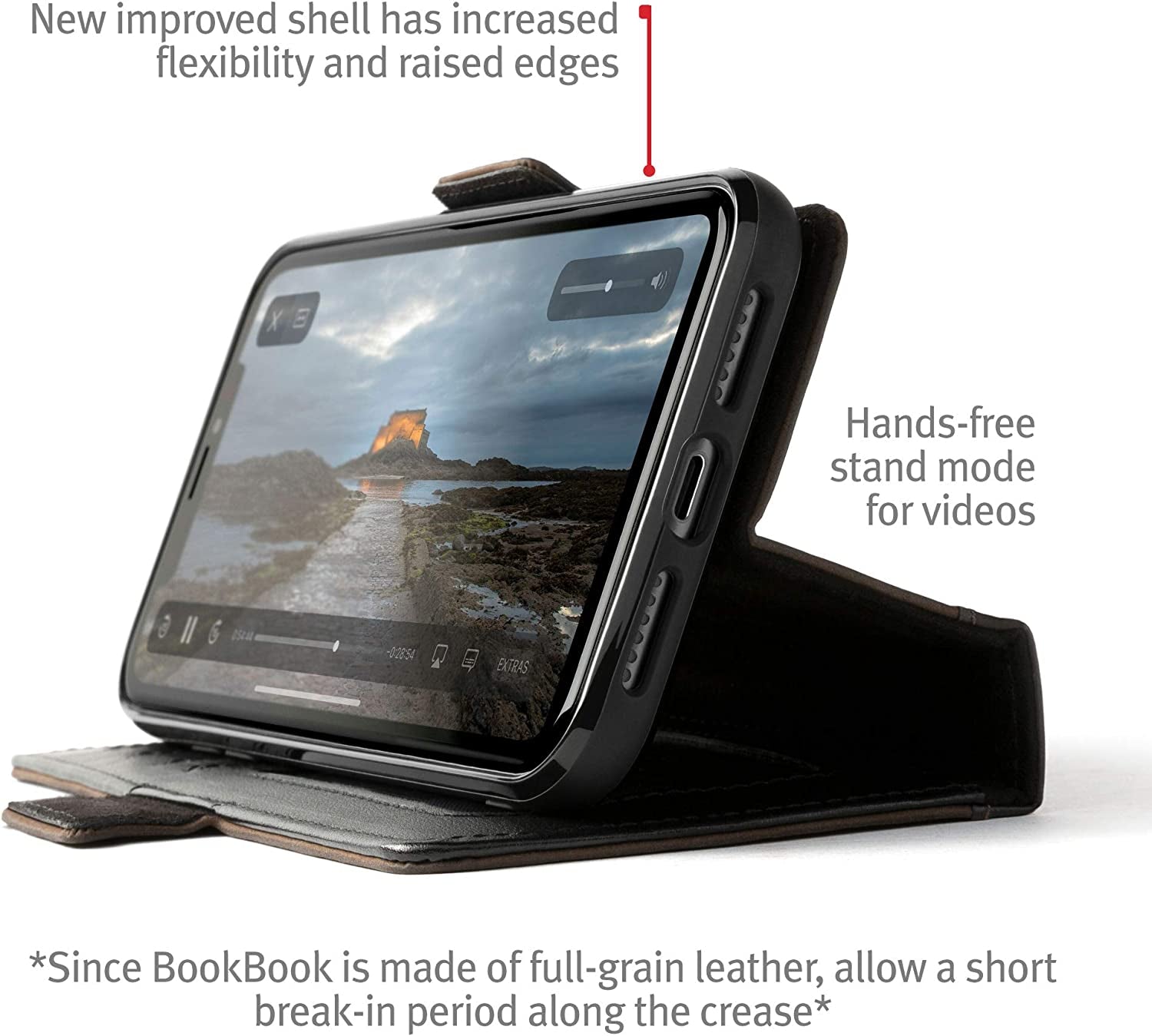 Twelve South Bookbook for Iphone 14 plus | Magsafe Compatible Full-Grain Leather Wallet Case with Display Stand + Removable Stand-Alone Leather Accent Case, Brown  Twelve South   