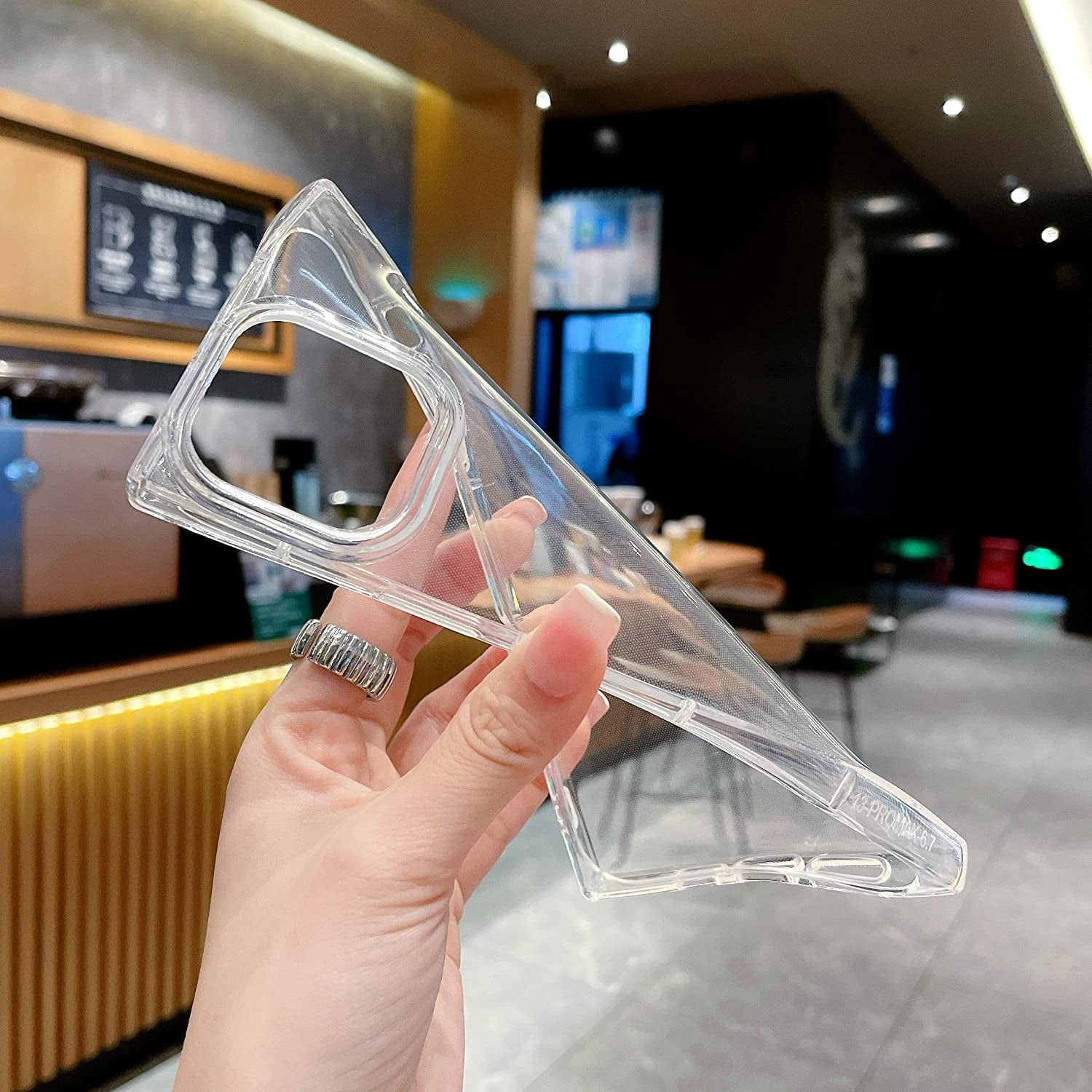 ANHONG Clear Square Case Compatible with Iphone 14 Pro Max 6.7 Inch 2022, HD Clear Cover Enhanced Corners TPU Cushion, Shock-Absorption Soft TPU Case  ANHONG   