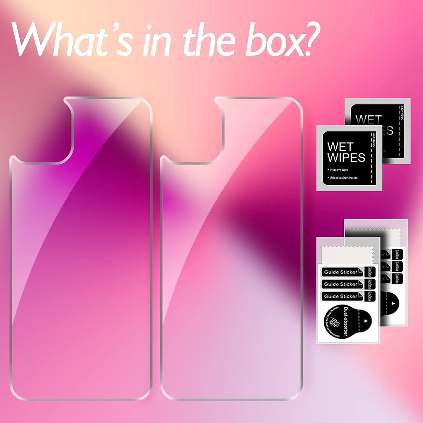 Shacoryze Back Screen Protector for Iphone 13 [2-Pack], Rear Tempered Glass [Haptic Touch] Temper Glass Film Premium HD Clarity Anti-Fingerprint/Scratch Compatible with Iphone 13 (6.1 Inch)  Shacoryze   