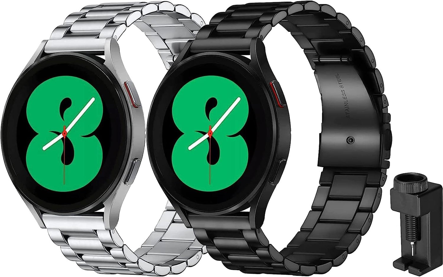 Z.Duduzaza 20Mm Strap Compatible for Samsung Galaxy Watch 4 Band, Galaxy Watch 5, 40Mm 44Mm, Stainless Steel Watch Quick Release Watch Bands Fit Galaxy Watch 4 Classic 42Mm 46Mm/Galaxy Watch Active 2 40Mm/44Mm  Z.DuDuZAZA   