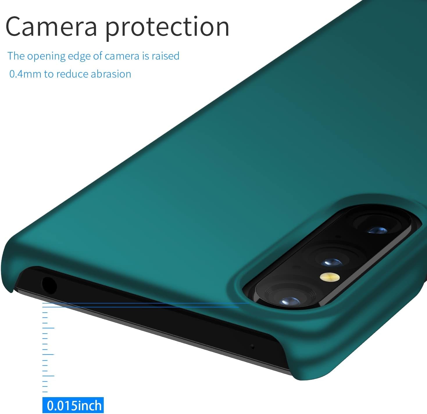 HZSANXIN Compatible with Sony Xperia 1V Case Full Cover Ultra Thin Matte anti Slip Scratch Resistant Back Shell (Green)  ZhongQi   