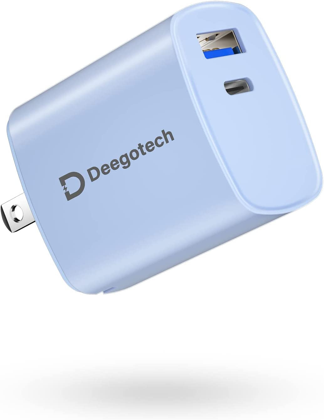 USB C Charger, Deegotech 20W PD Iphone Fast Charger, Dual Port Foldable Plug Type C Charger Compatible with Iphone 14/14 Pro/14 Pro Max/13 Pro Max/12/11/X/Se3, Ipad Pro  Shenzhen JiaYu Electronics Co., Ltd Blue 1Pack 
