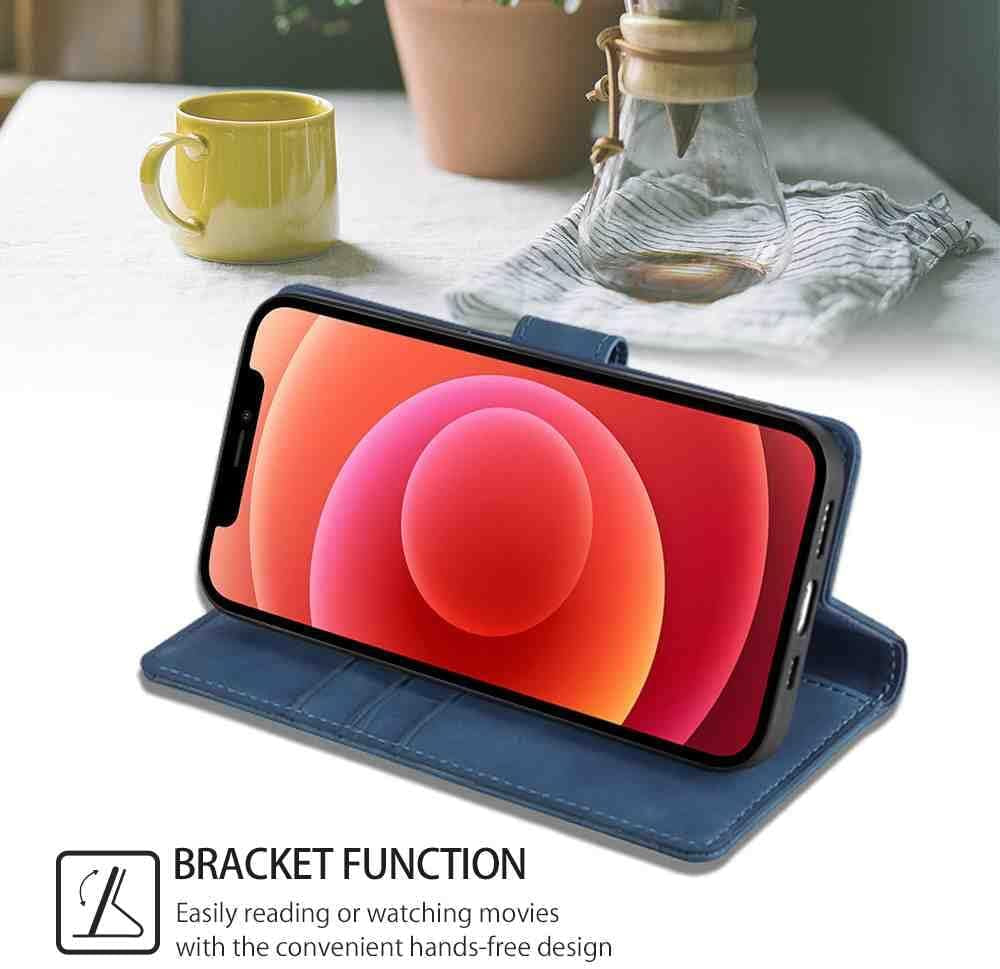 Mojiery Phone Cover Wallet Folio Case for LG G6, Premium PU Leather Slim Fit Cover for LG G6, 3 Card Slots, Good Design, Blue  MojieRy   