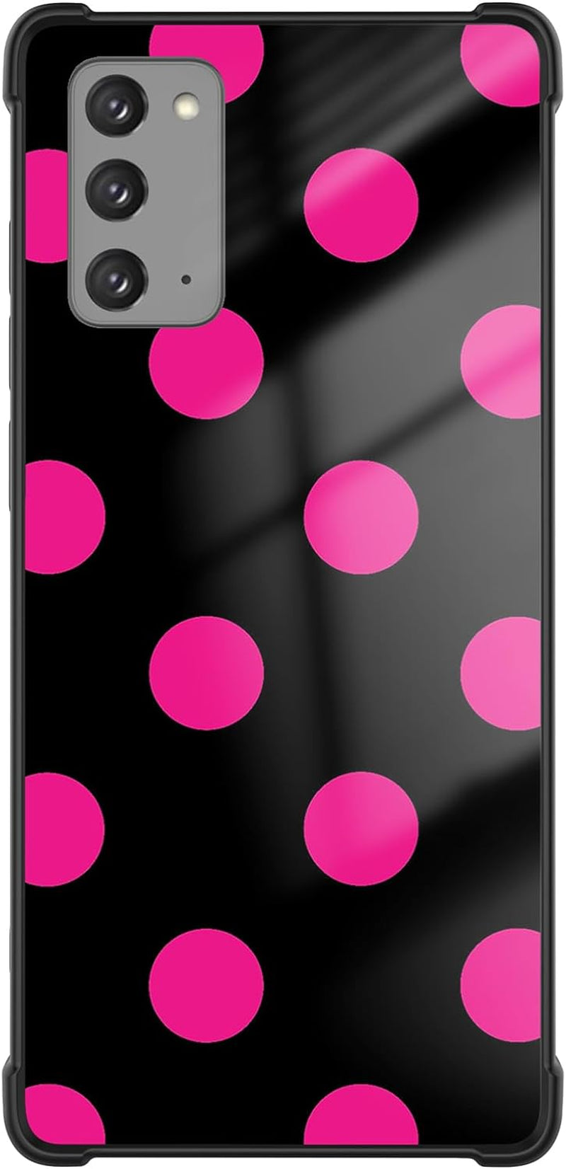 Tnarru for Samsung Galaxy Note 20 Case with Kickstand [Military Grade Drop Protection][Non-Slip] Scratchproof Shockproof Protective Phone Case for Samsung Galaxy Note 20 -Broken Pattern  Tnarru Black Pink Dots  