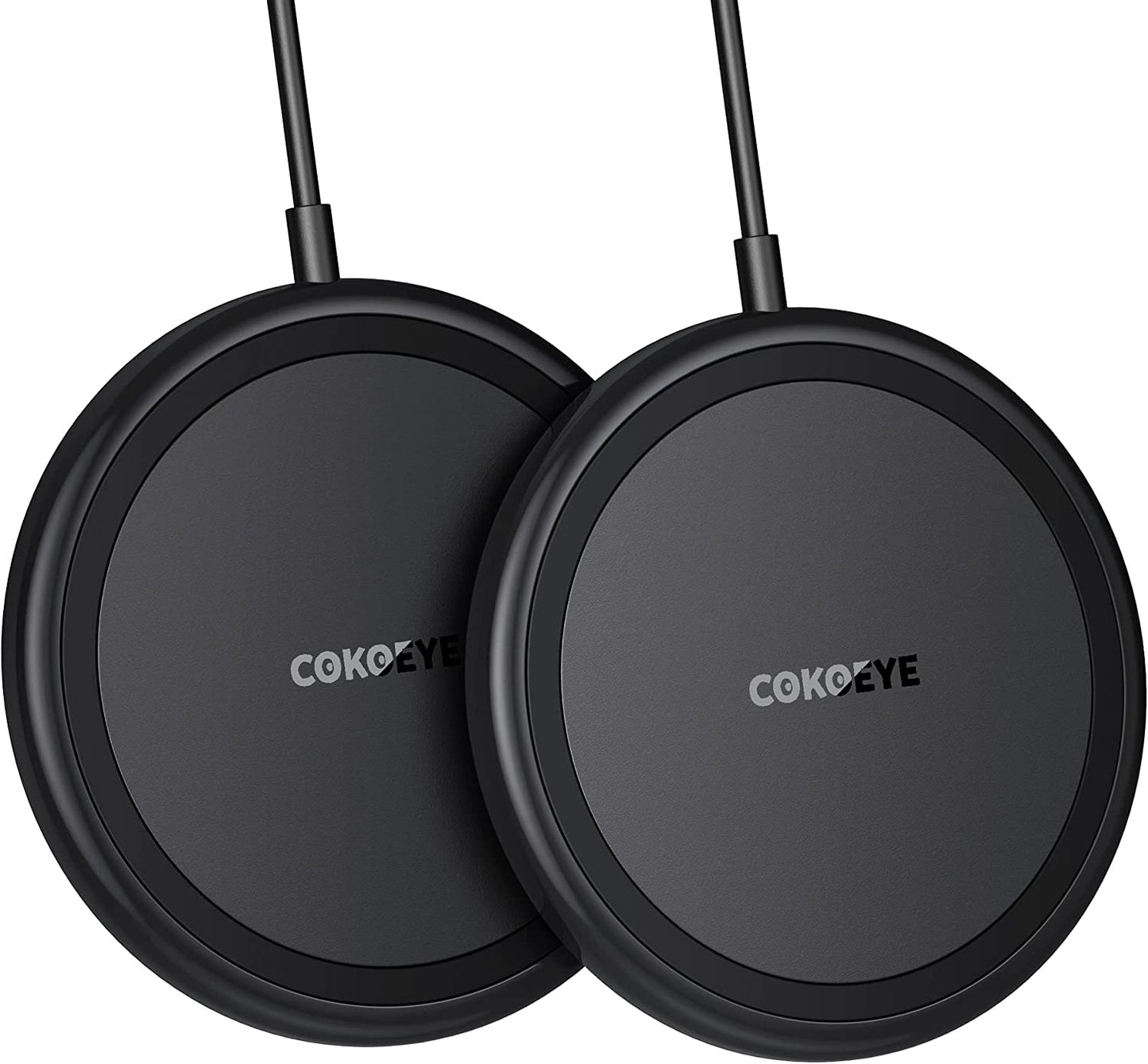Wireless Charger, 15W Max Fast Wireless Charging Pad 2-Pack Compatible with Iphone 13/13 Pro/13 Mini/13 Promax/12/Se/11/Samsung Galaxy S21/S20/Note 10/Edge Note 20Ultra/S10, Airpods Pro  COKOEYE   