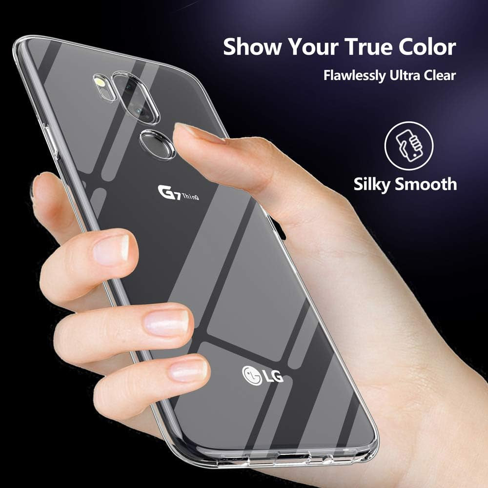 KEEPCA Clear Case for LG G7 Thinq,Slim Thin Soft Skin Silicone TPU Lightweight Gel Anti-Scratch Shockproof Protective Cases Cover for LG G7 Thinq,Crystal Clear  KEEPCA   