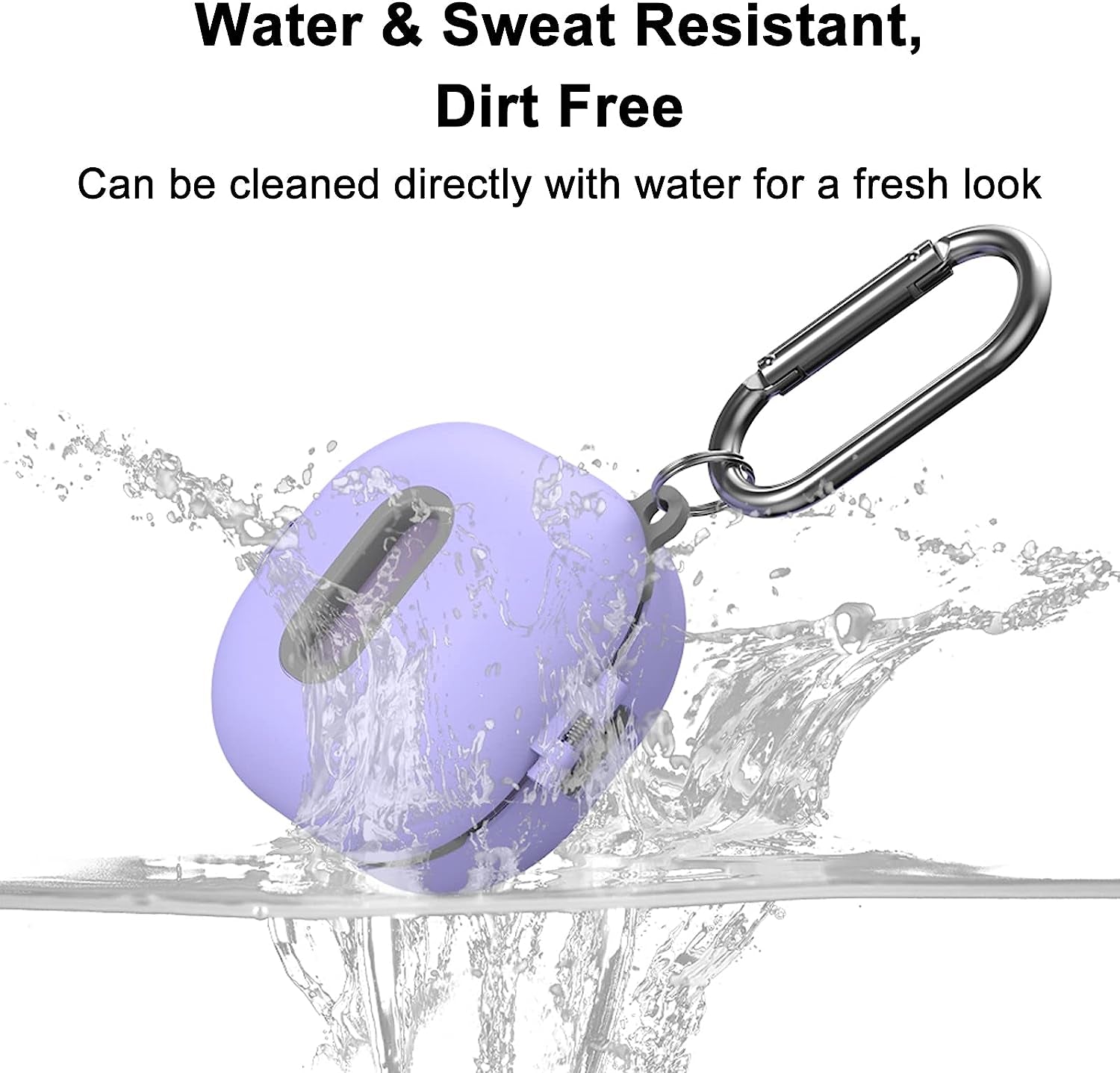 [Upgrade Secure Lock] Case for Samsung Galaxy Buds 2 Pro/Galaxy Buds 2/Galaxy Buds Pro/Galaxy Buds Live, Shock-Absorbing Protective Armor Cover TPU Hard Shell with Carabiner & Lanyard(Black)  VAEKNVG   