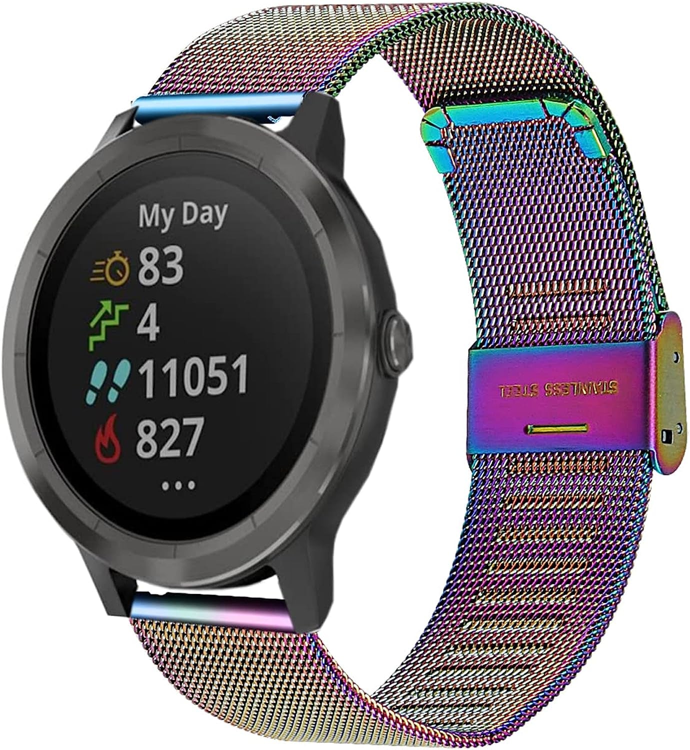 WIGERLON Compatible with Garmin Vivoactive 4S Bands 40Mm,Vivomove 3S Band 39Mm,Garmin Venu 2S Bands Fits 18Mm Watch Lugs,Stainless Steel Mesh Milanese Bands for Fossil Venture Gen 4 Hr/Gen 3,Women'S Gen 5E 42Mm  WIGERLON   