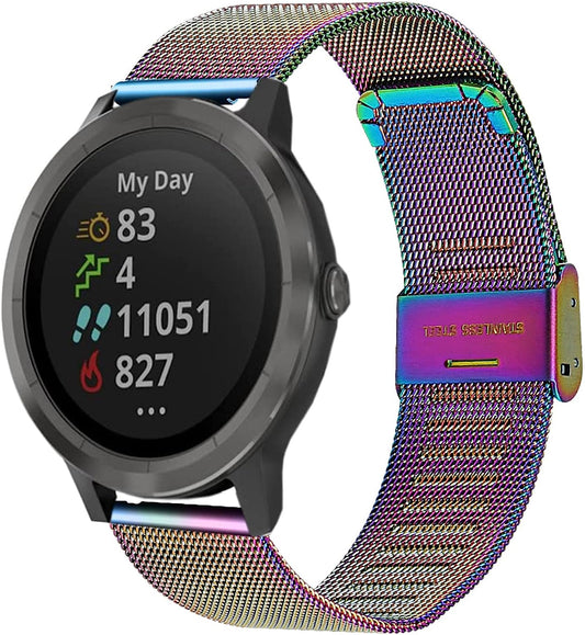 WIGERLON Compatible with Garmin Vivoactive 4S Bands 40Mm,Vivomove 3S Band 39Mm,Garmin Venu 2S Bands Fits 18Mm Watch Lugs,Stainless Steel Mesh Milanese Bands for Fossil Venture Gen 4 Hr/Gen 3,Women'S Gen 5E 42Mm  WIGERLON   