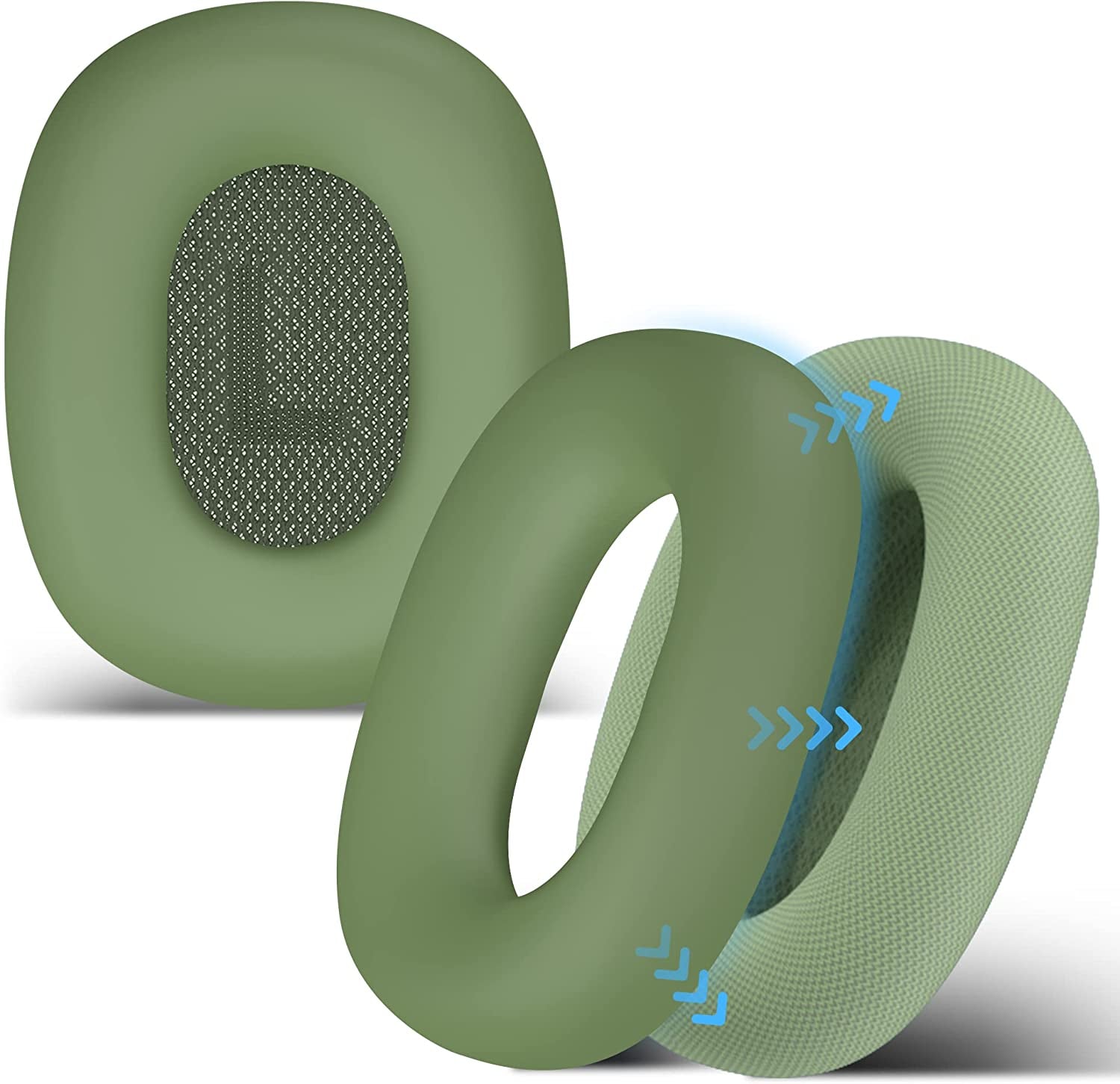 Seltureone Case Compatible for Airpods Max Earpads, Earcup Cover Protector, Silicone Earphone Protective Earpad Cover Accessories for Airpod Max Headphones Ear Pads, White  Seltureone Mint Green  