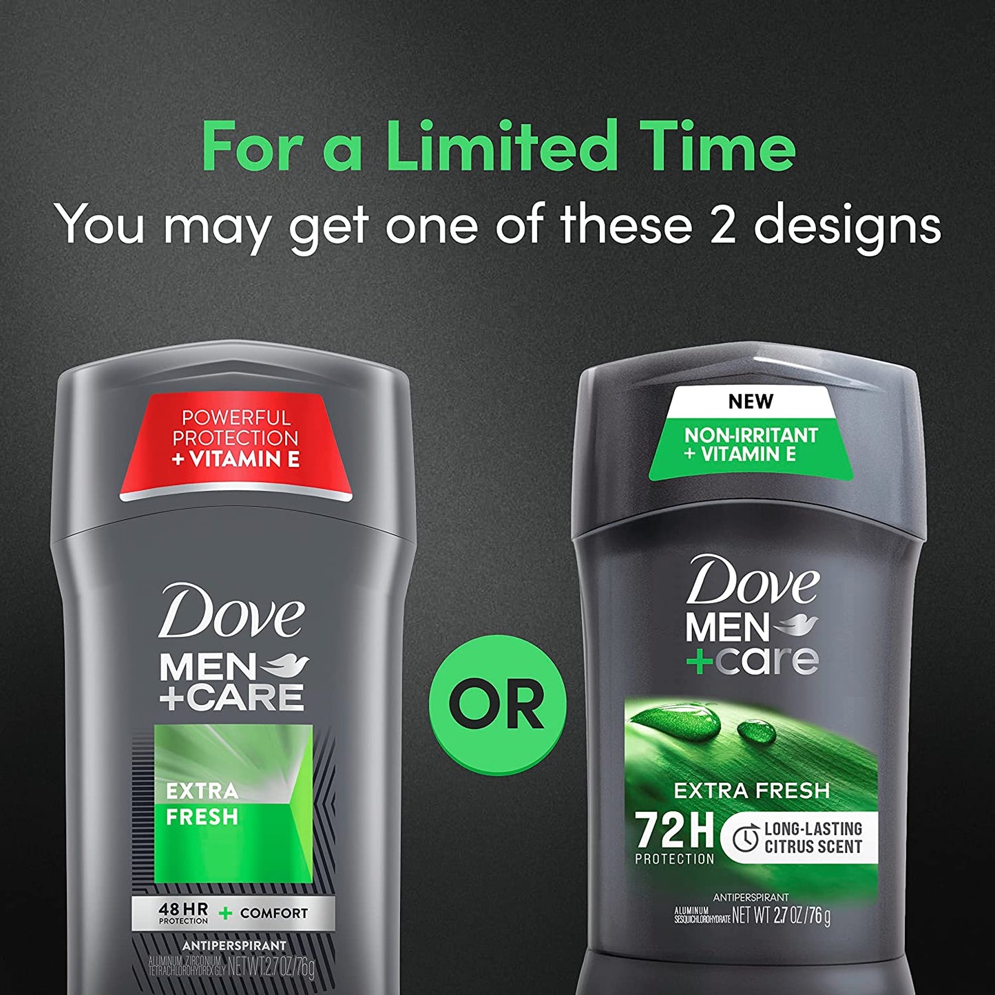 DOVE MEN + CARE Antiperspirant Deodorant with 72-Hour Sweat and Odor Protection Extra Fresh Antiperspirant for Men Formulated with Vitamin E and Triple Action Moisturizer | 2.7 Ounce (Pack of 4)  Unilever   