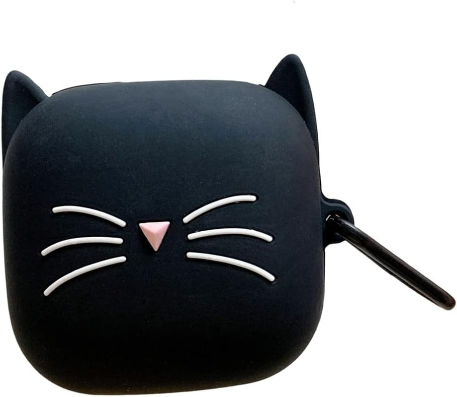 SKPY for Powerbeats Pro Case, 3D Cute Cartoon Biscuit Shockproof Protective Silicone Case for Powerbeats Pro with Keychain for Boys Girls Teens  SKPY Black Cat  