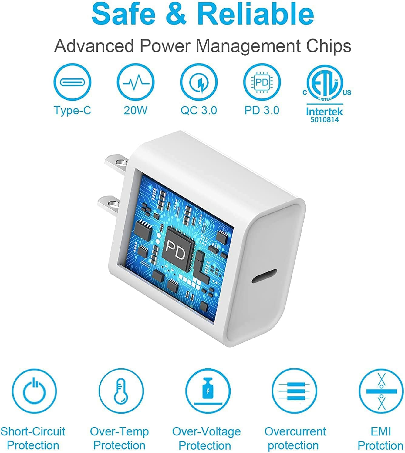 Iphone Charger Super Fast Charging [Apple Mfi Certified] 20W PD Power Wall Charger with 6FT Charging Cable Compatible Iphone 14/14 Pro Max/13/13 Pro Max/12/12 Pro/12 Pro Max/11/11 Pro Ipad(White)  Shenzhen good-she technology Co., Ltd.   