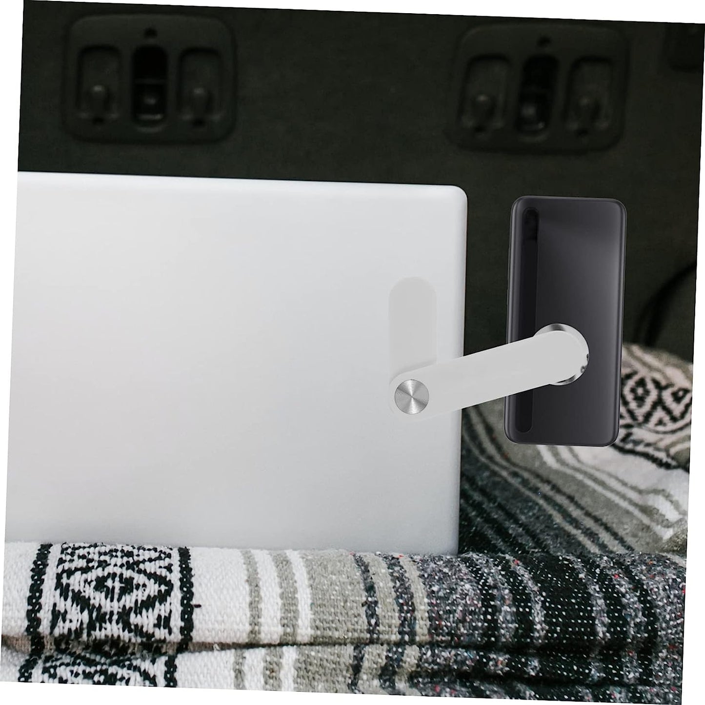 PLAFOPE Screen Phone Holder Portable Phone Stand Laptop Computers Hands Free Phone Holder Laptop Magnetic Phone Holder Phone Mount for Monitor Phone Holder for Laptop Small Stand White Abs  PLAFOPE   