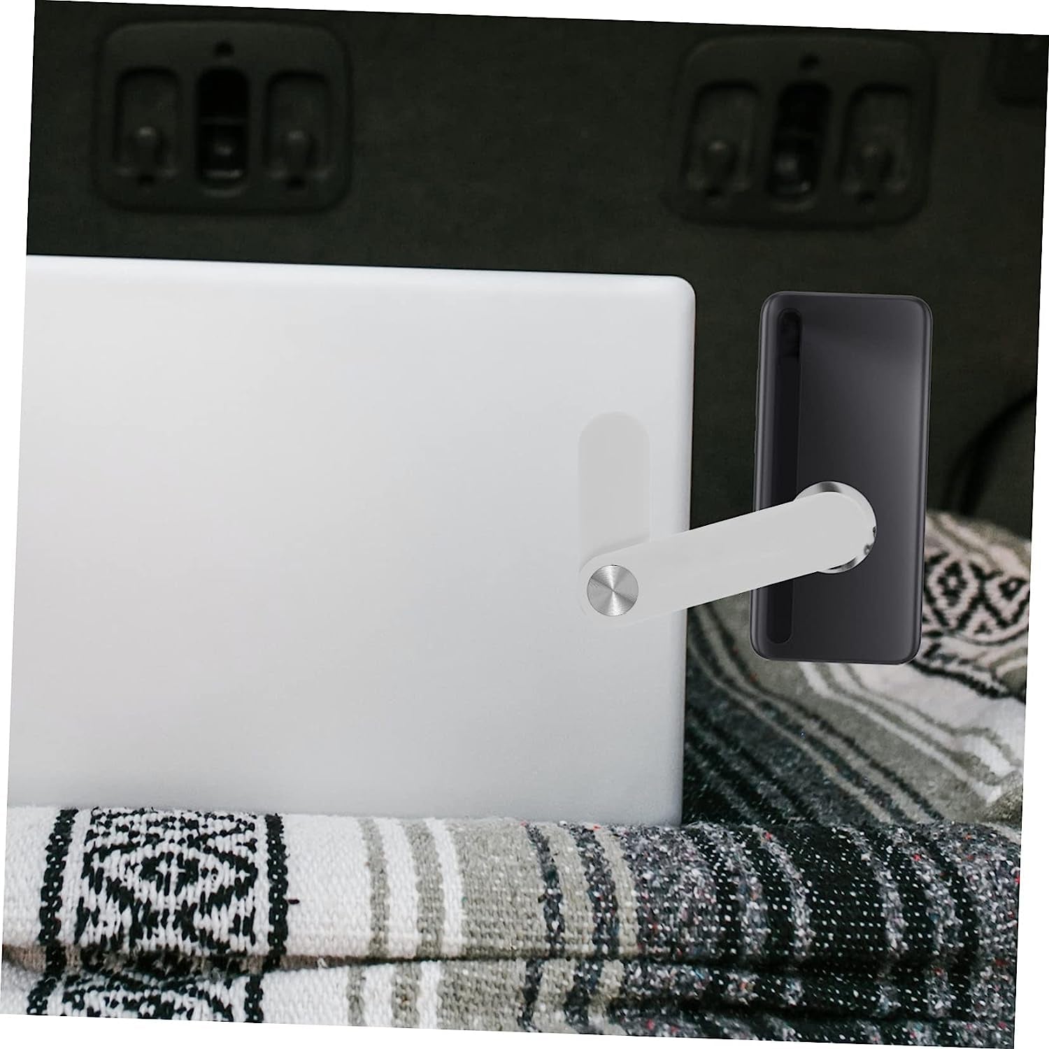 PLAFOPE Screen Phone Holder Portable Phone Stand Laptop Computers Hands Free Phone Holder Laptop Magnetic Phone Holder Phone Mount for Monitor Phone Holder for Laptop Small Stand White Abs  PLAFOPE   