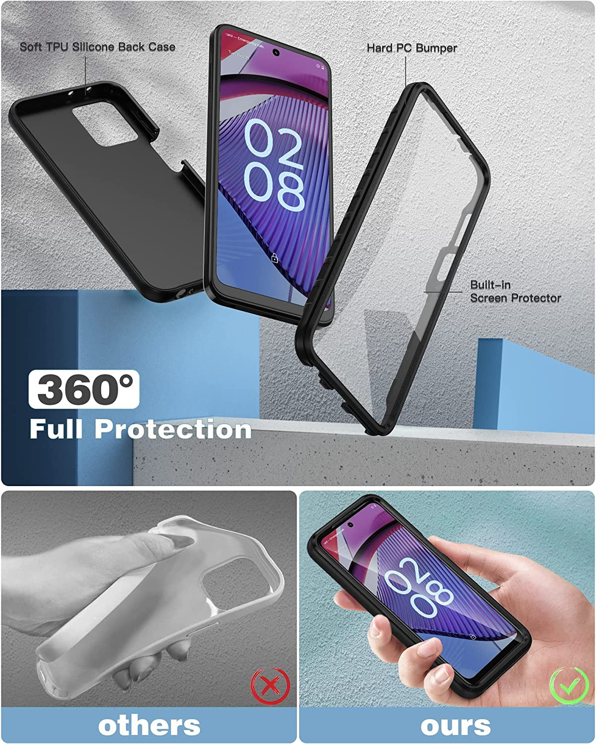 FNTCASE for Motorola Moto G-Power-5G 2023 Case: Moto G 5G 2023 Cell Phone Case - Protective Silicone Phone Cover Cases - Full Protection Matte Shockproof Rubber Mobile Covers  FNTCASE   